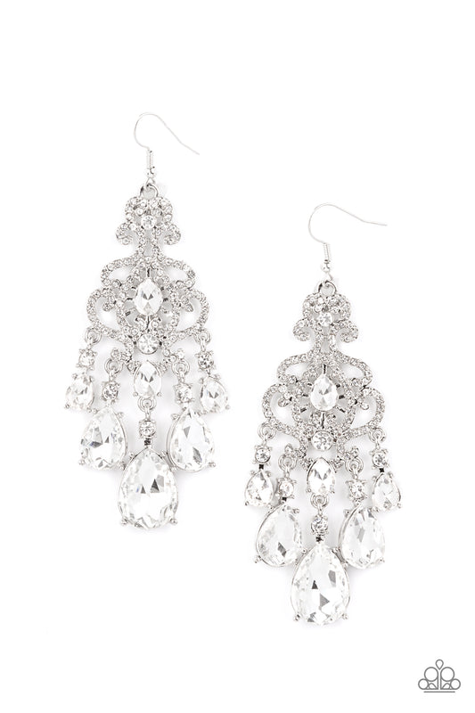 Queen Of All Things Sparkly - White Paparazzi Jewelry