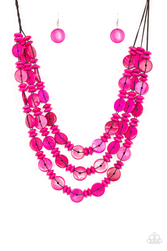 Barbados Bopper - Pink Paparazzi Jewelry-195