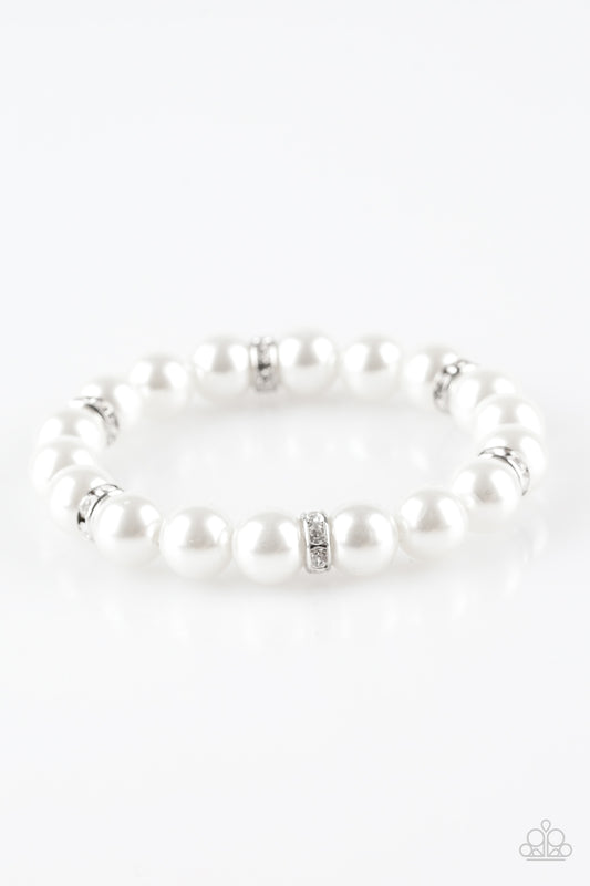 Exquisitely Elite - White Paparazzi Jewelry