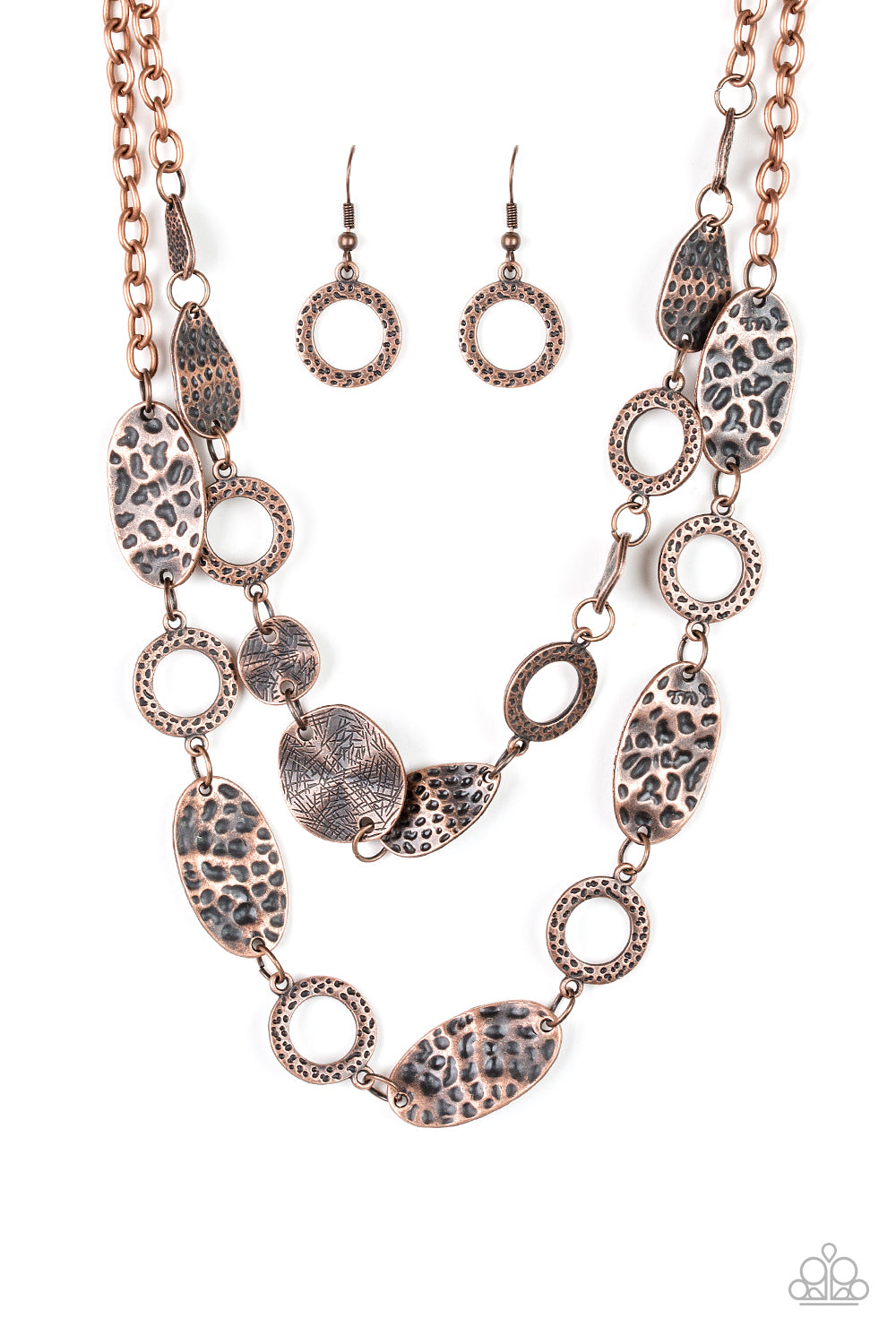 Trippin On Texture - Copper Paparazzi Jewelry 1652