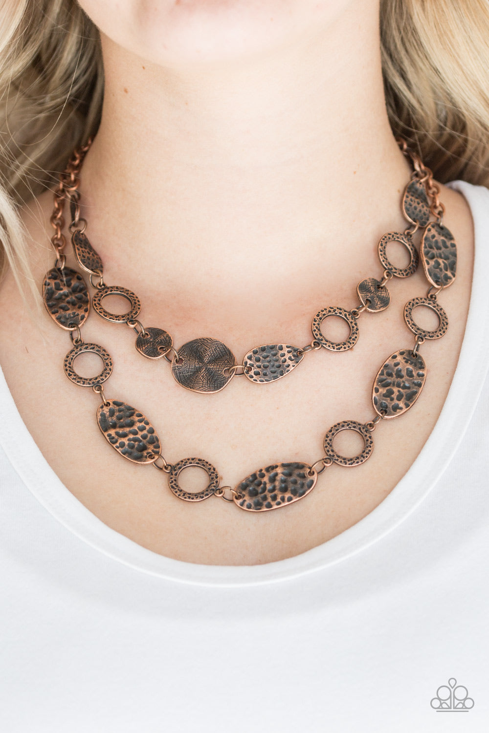 Trippin On Texture - Copper Paparazzi Jewelry 1652
