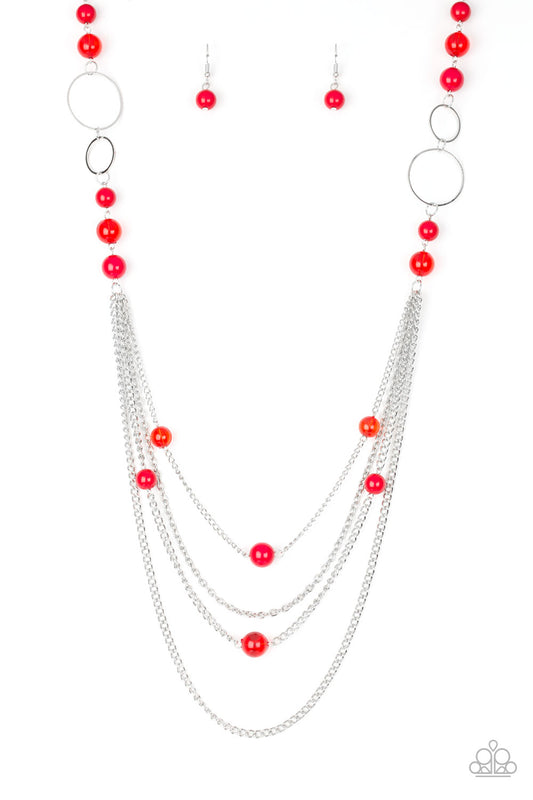 Bubbly Bright - Red Paparazzi Jewelry-280