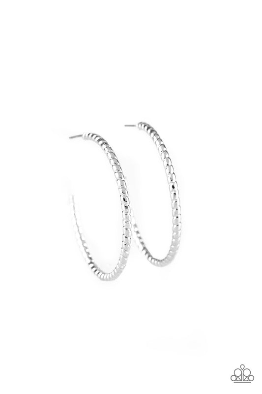HOOP, Line, and Sinker - Silver Paparazzi Jewelry