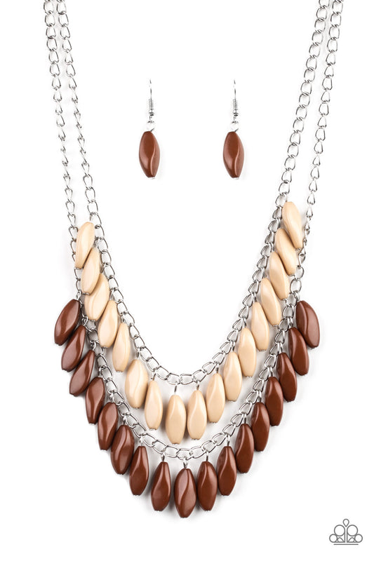 Beaded Boardwalk - Brown Paparazzi Jewelry-210