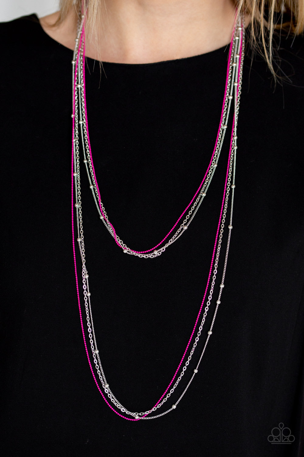 What A COLORFUL World - Pink Paparazzi Jewelry 1754