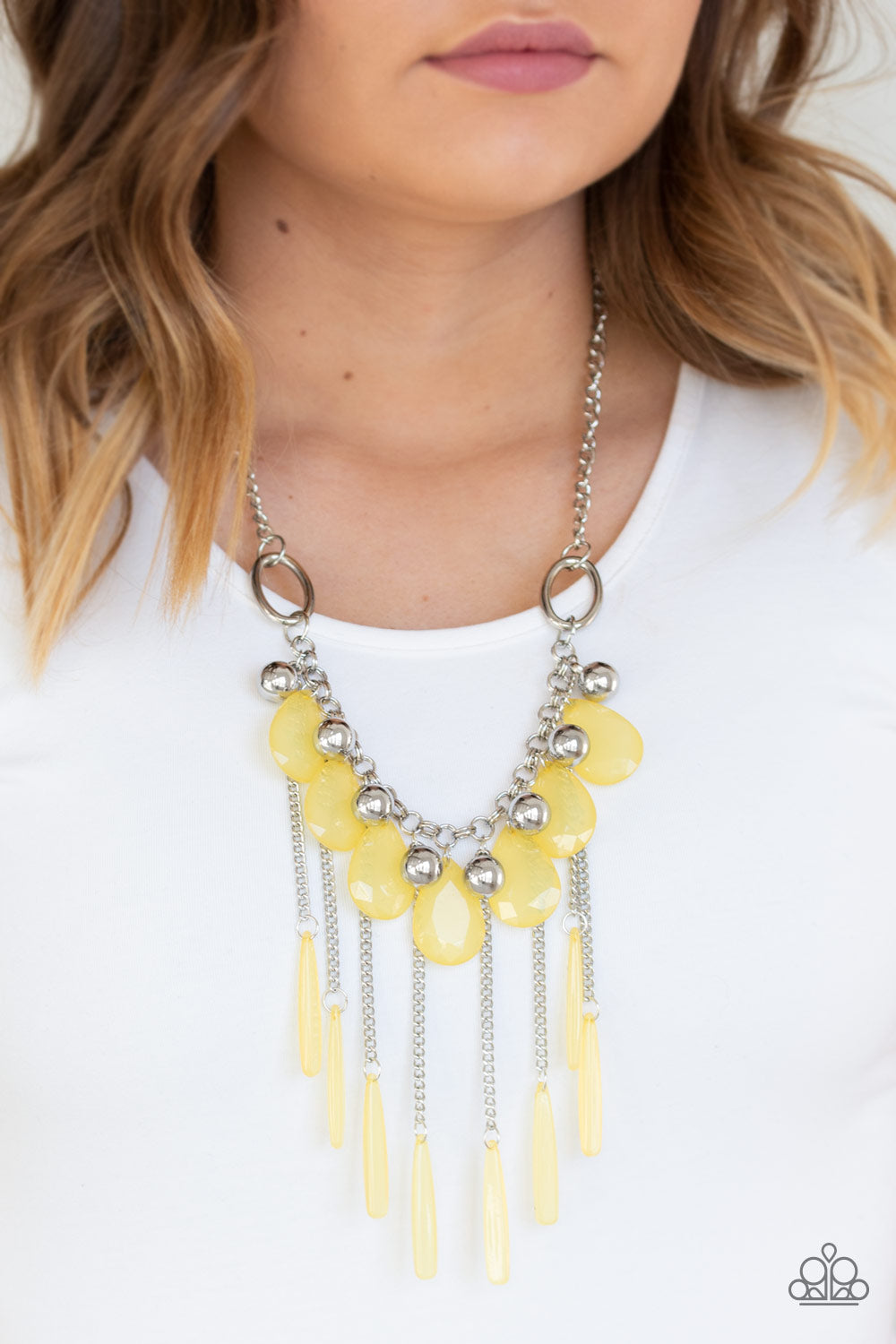 Roaring Riviera - Yellow Paparazzi Jewelry 1290