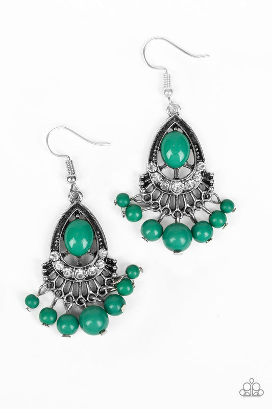 Floating On HEIR - Green Paparazzi Jewelry