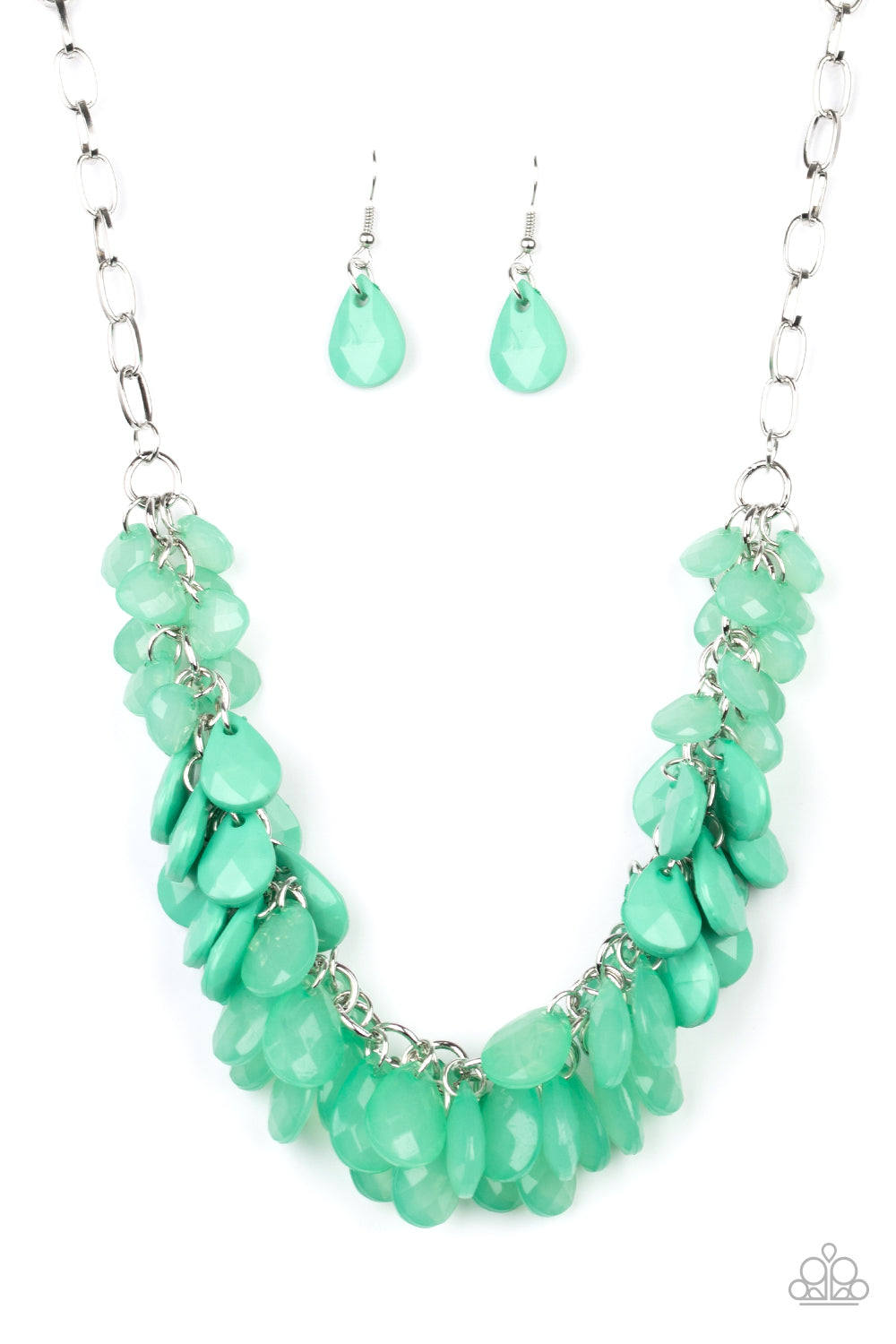 Colorfully Clustered - Green Paparazzi Jewelry