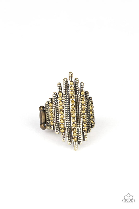 Shocking Sparkle - Brass Paparazzi Jewelry