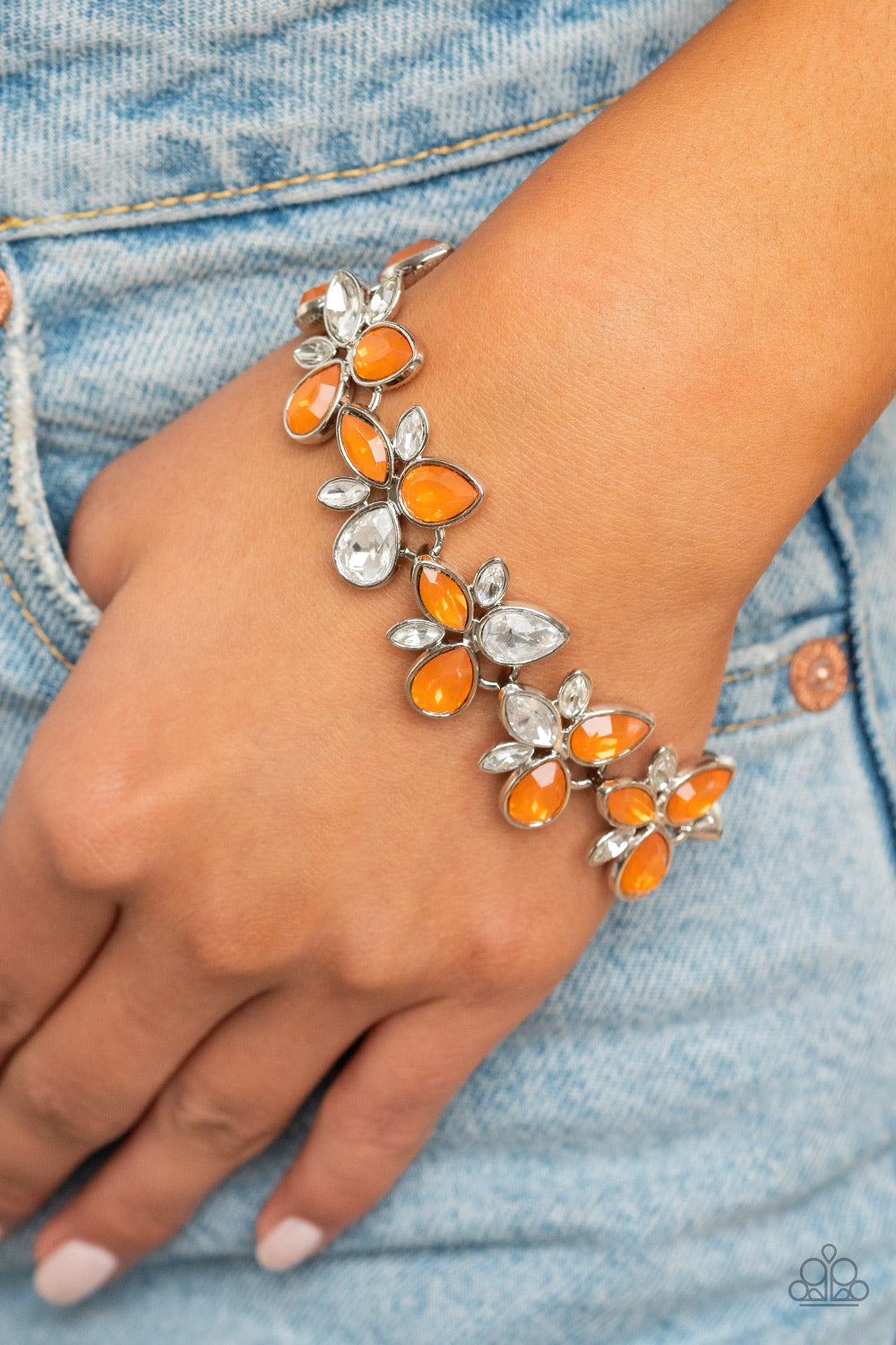 Ice Garden - Orange Paparazzi Jewelry