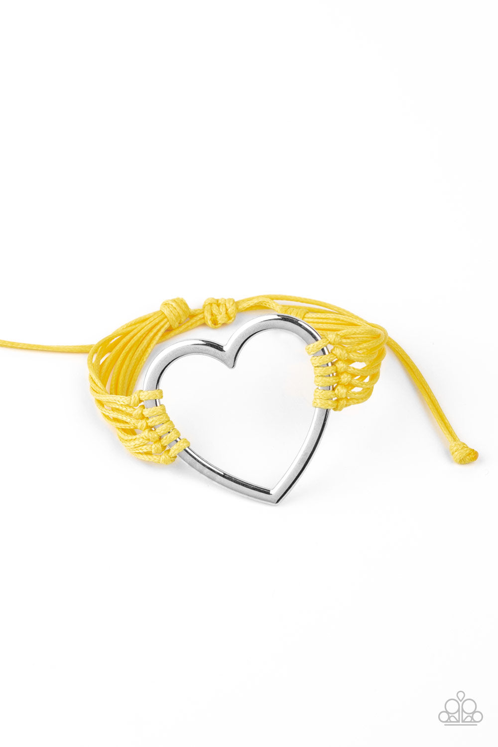 Playing With My HEARTSTRINGS - Yellow Paparazzi  Jewelry