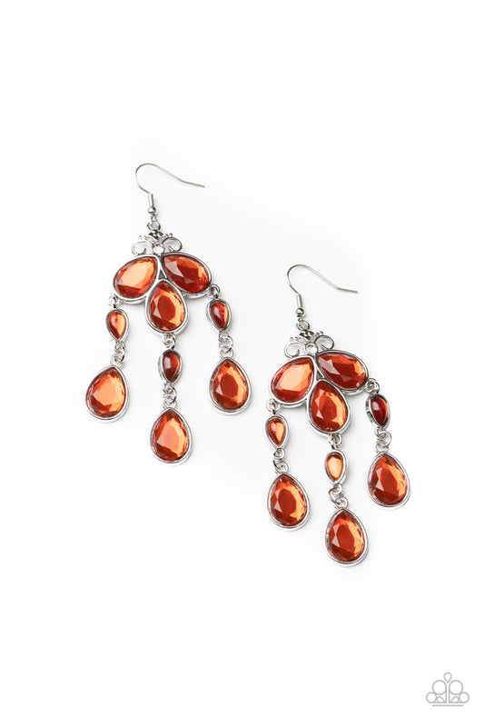 Clear The HEIR - Orange Paparazzi Jewelry