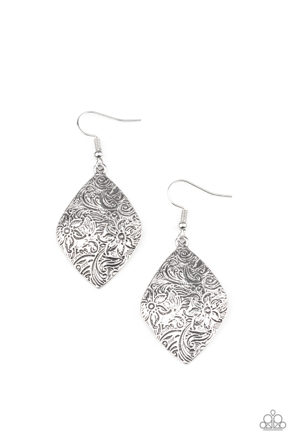 Flauntable Florals - Silver Paparazzi Jewelry