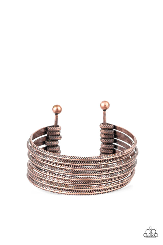 Now Watch Me Stack - Copper Paparazzi Jewelry