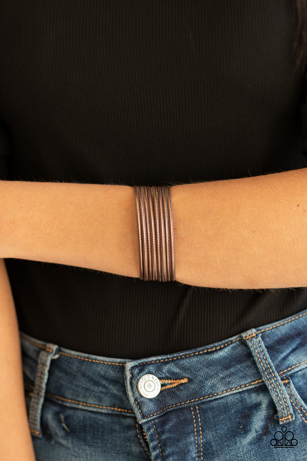 Now Watch Me Stack - Copper Paparazzi Jewelry