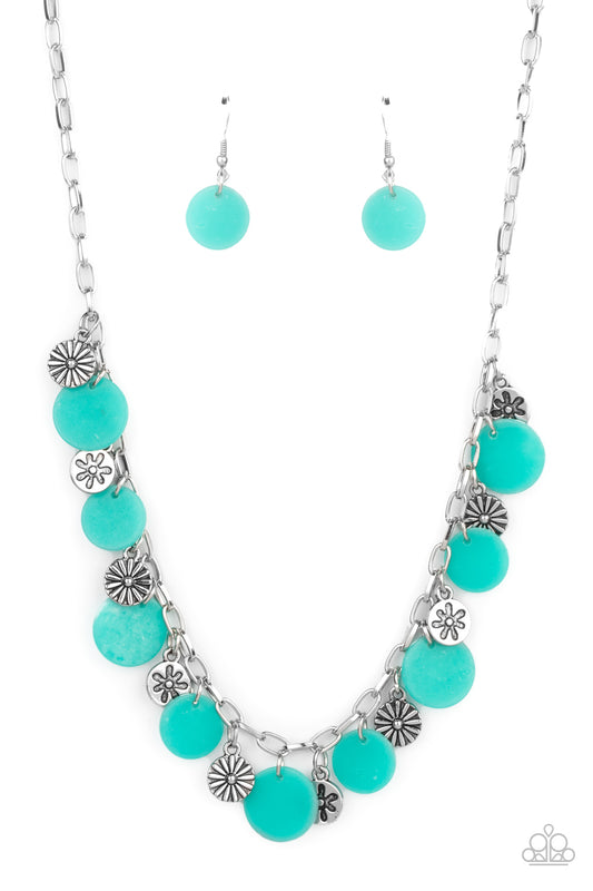 Flower Powered - Blue Paparazzi Jewelry