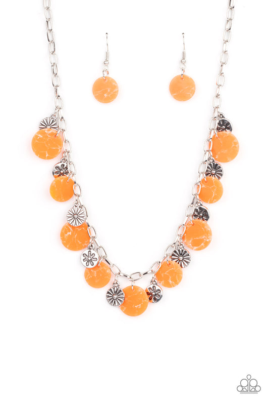 Flower Powered - Orange Paparazzi Jewelry