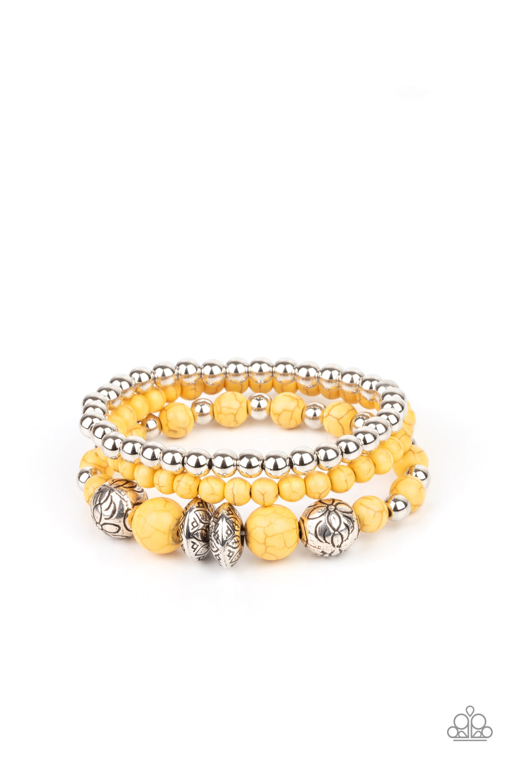 Desert Blossom - Yellow Paparazzi Jewelry