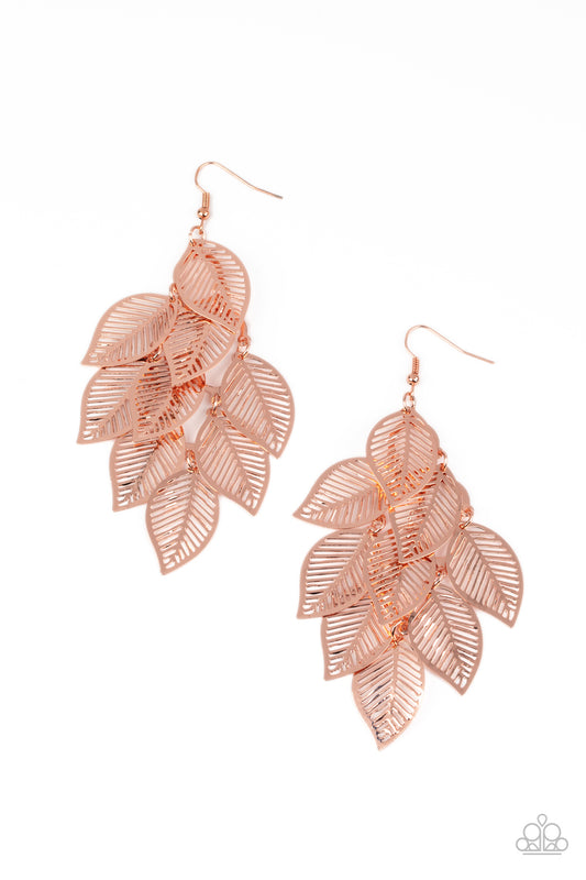 Limitlessly Leafy - Copper Paparazzi Jewelry