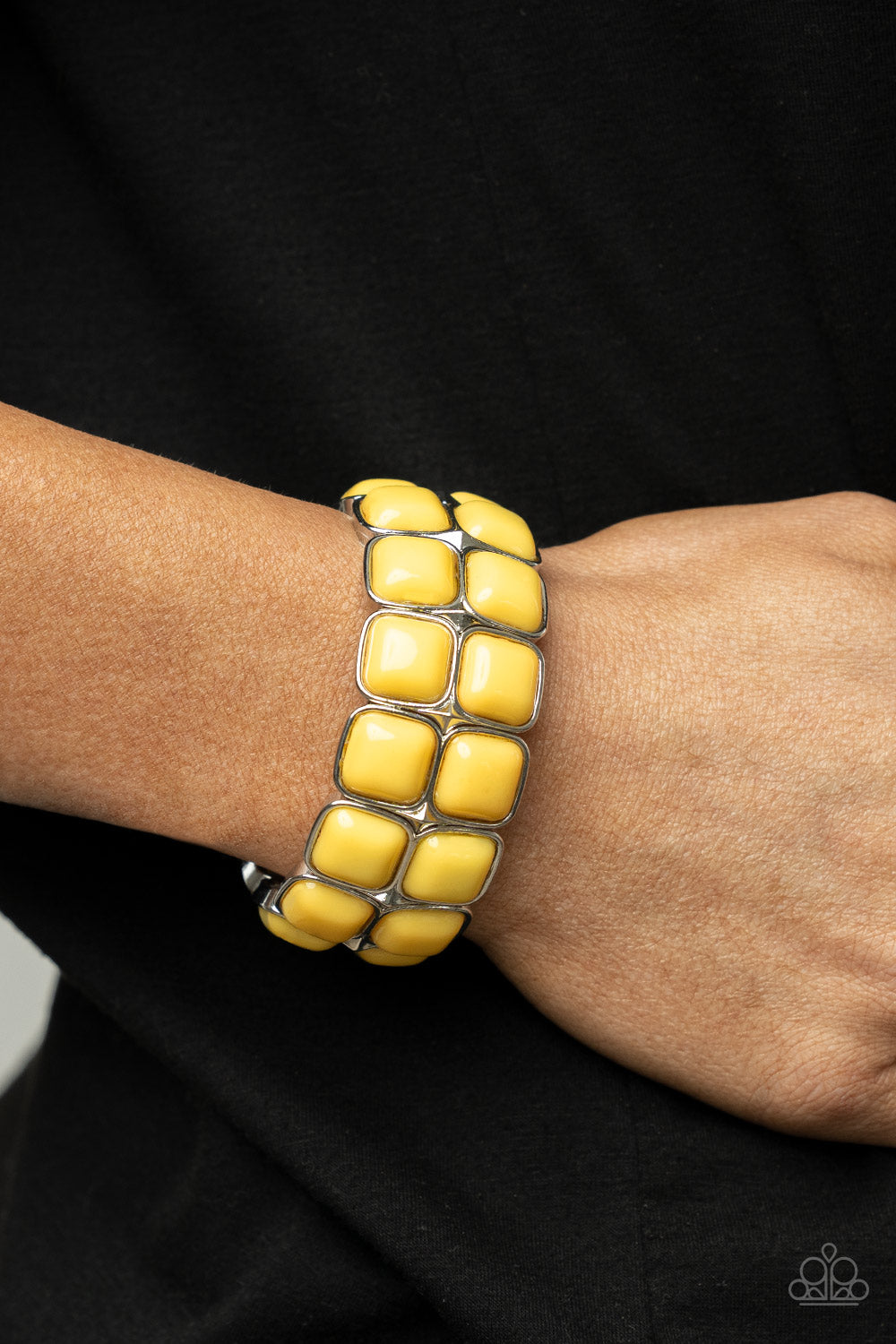 Double The DIVA-ttitude - Yellow Paparazzi Jewelry