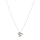 A whimsical charm collection including, a pink pearl, glittery rhinestone heart, a dainty silver disc stamped in the word, "Mom," and a silver pendant stamped in the motivational phrase, "Do all things with love," delicately glide along a dainty silver chain below the collar for an endearing fashion. Features an adjustable clasp closure.