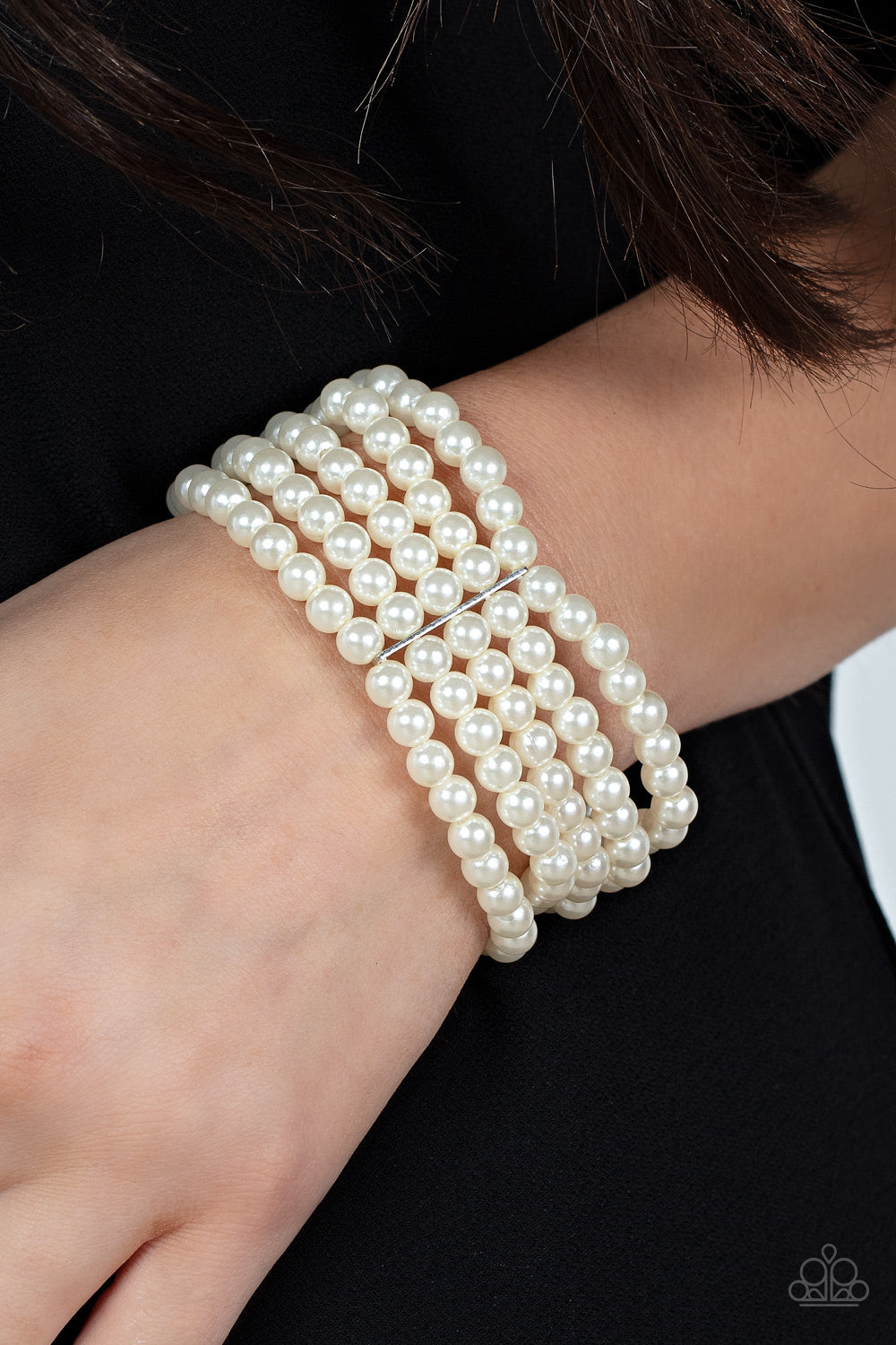A Pearly Affair - White Paparazzi Jewelry-122