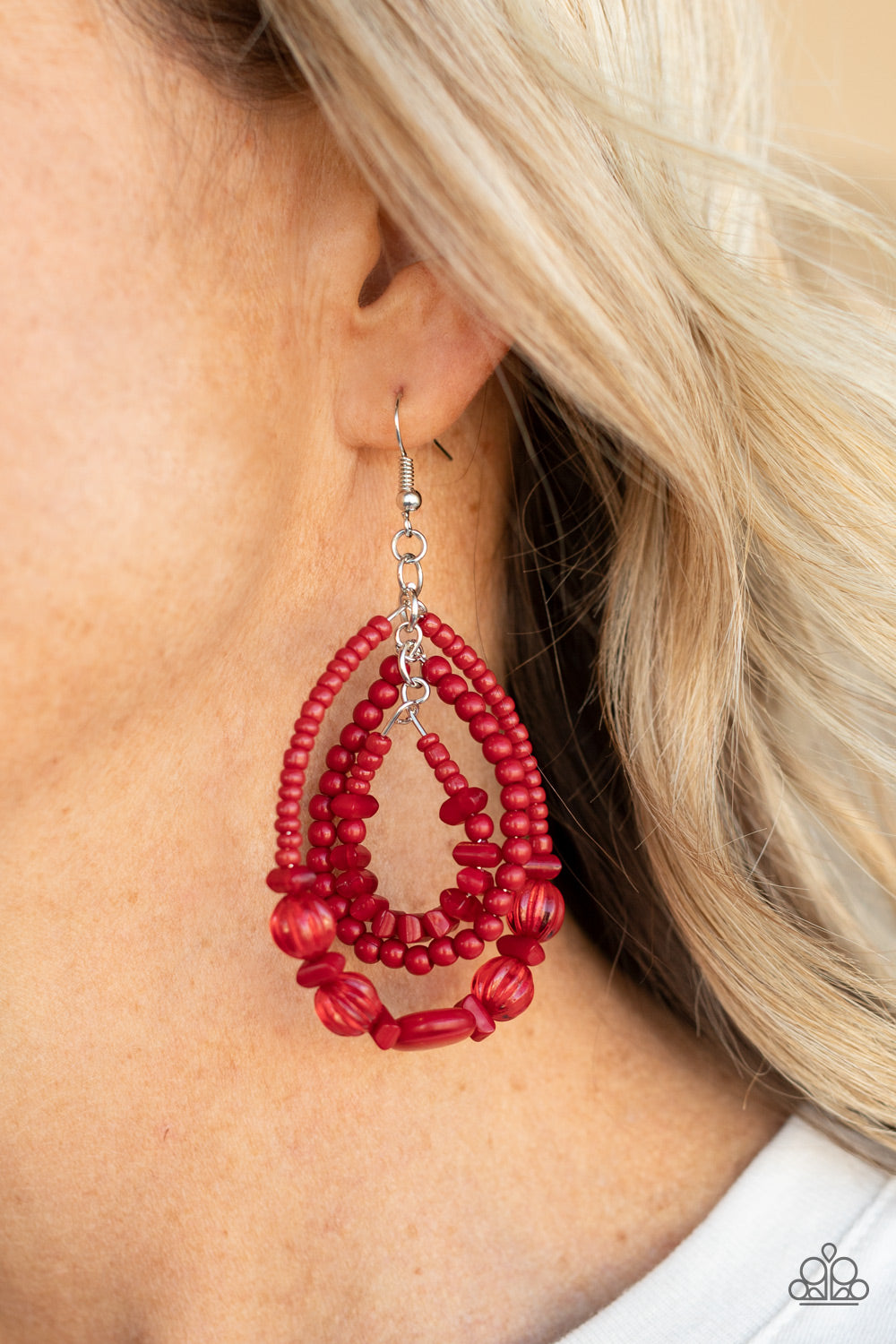 Prana Party - Red Paparazzi Jewelry 1808