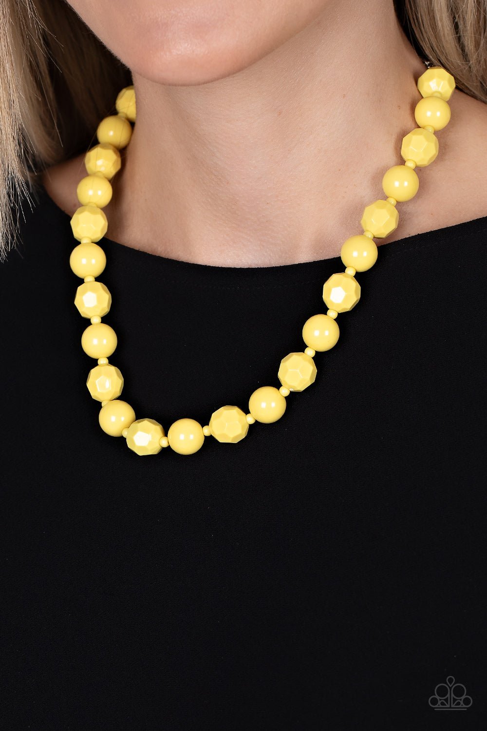 Popping Promenade - Yellow Paparazzi Jewelry -1834